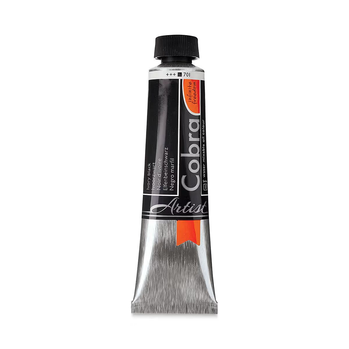 Ivory Black - Cobra Water Mixable Oil Paint, 40ml