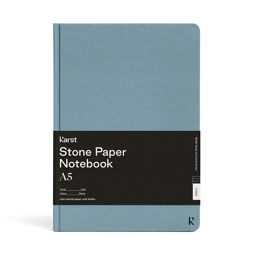 Karst A5 Stone Hardcover Sketchbook; Lined (glacier blue)