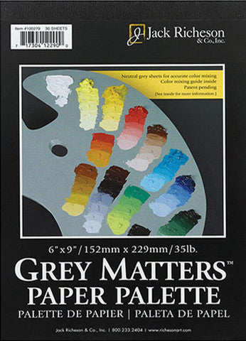 Grey Matters Paper Palette Pad 30 Sheet 6 X 9