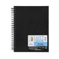 Mixed Media Artbook, Hard Cover, Wire Bound, 9"x12"