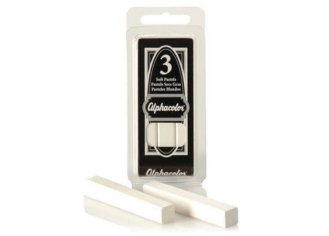 Alphacolor White Pastels 3 Sticks