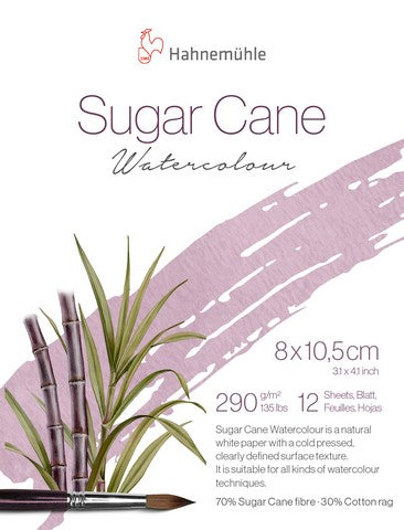 Sugar Cane Watercolour Cold Press 290Gsm Block 3.15X4.13In