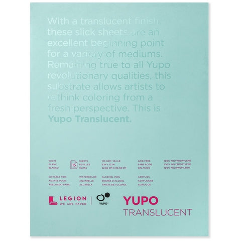 Yupo Pads 9X12 104Lb Translucent 10 Sheets