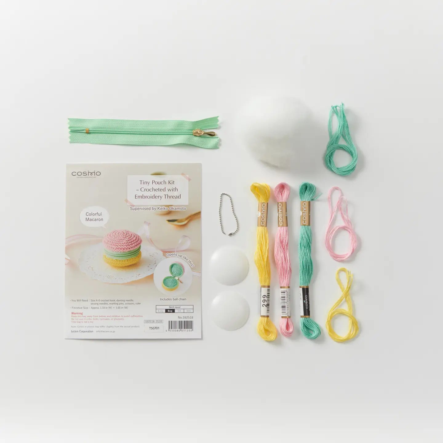 Macaron Tiny Pouch Crochet Kit