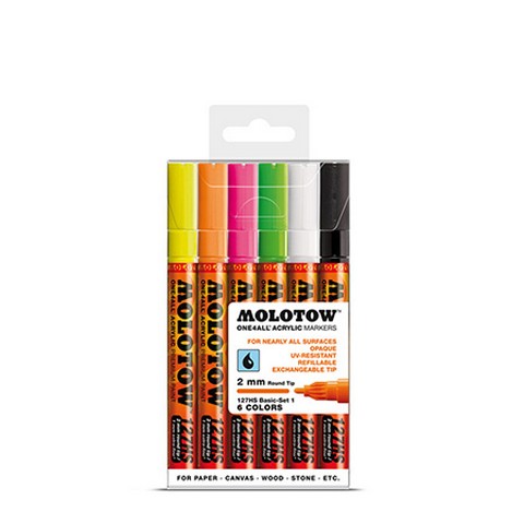 Molotow Marker 127Hs 2Mm 6Pc Neon Set