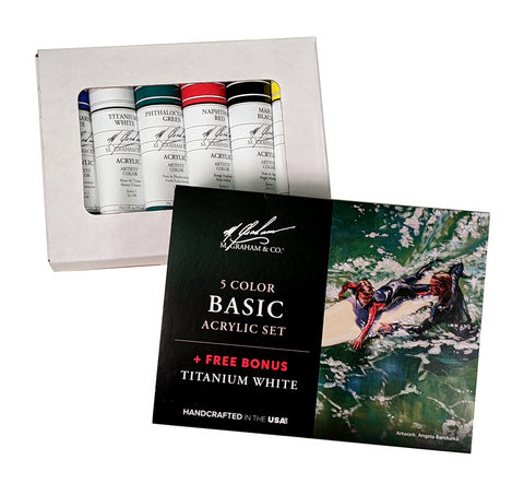 M Graham 6 Color Acrylic Bonus Set