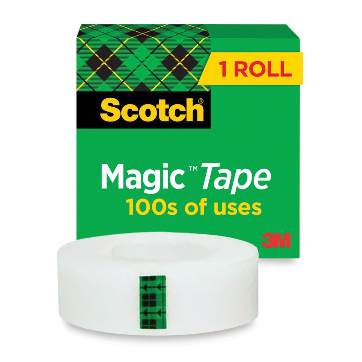 Scotch Magic Transparent Tape, 3/4" - Refill (1" core)