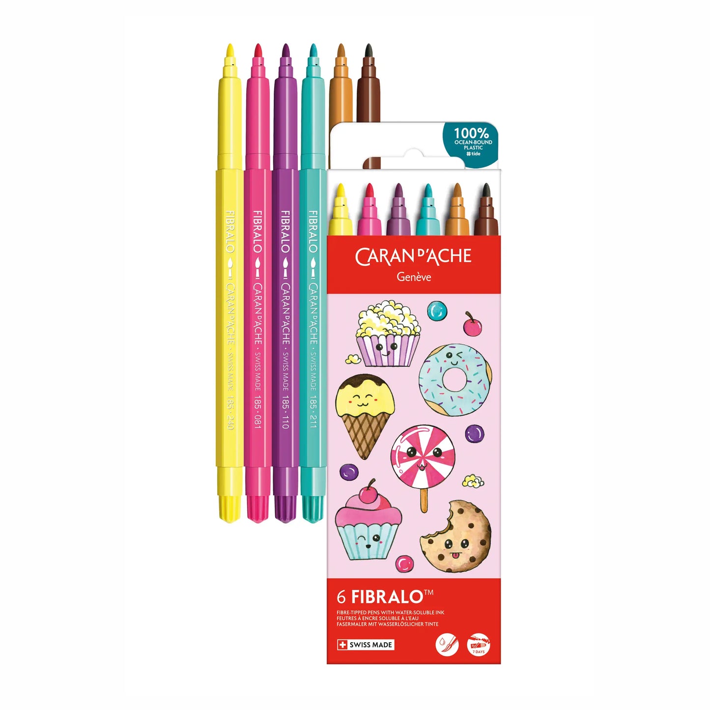 Kawaii Fibralo Markers, set of 6
