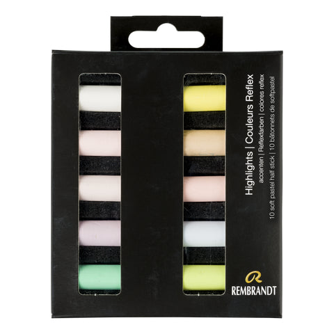 Rembrandt Soft Pastels 10Pc Half Stick Set Highlights
