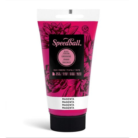 Water Soluble Block Printing Ink 2.5oz Magenta