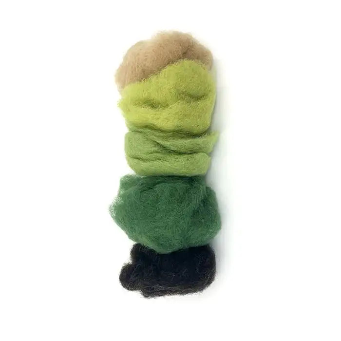Plant-dyed Fairy Tale Wool, 25 g - green shades