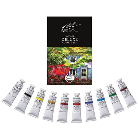 M Graham 10 Color Deluxe Gouache Set