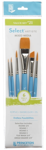 Select Value Set #21 Rnd 3/0 1 3 5 Flt Wash 3/4 Ang Shd 3/8