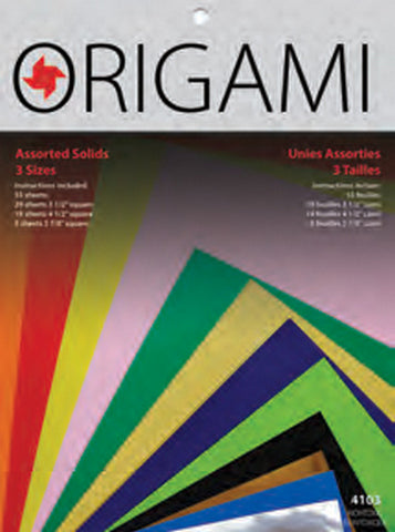 Origami 55 Assorted Sizes & Colors 3-1/2, 4-1/2, 5-7/8