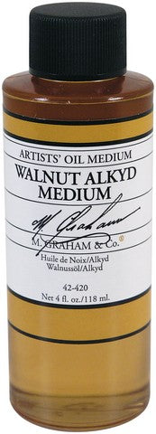 M Graham 4oz Walnut Alkyd Oil Medium