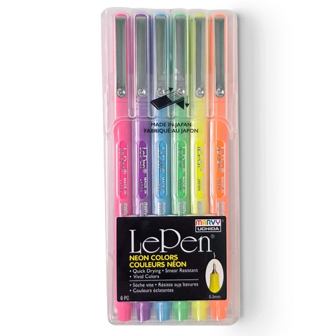 Lepen Neon Color Set - 6 piece
