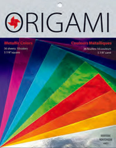Origami Paper Assorted Metallic Colors 36 Sheets