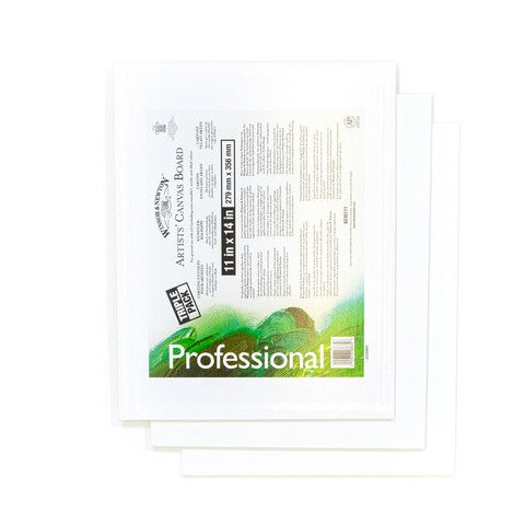 Winsor & Newton Artist Canvas Boards Triple Pack 11 x 14