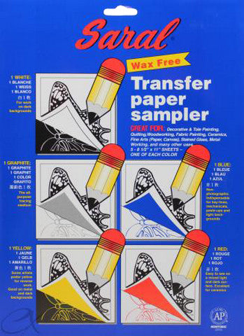 Saral Wax Free Transfer Paper 8.5X11 5 Pack Sampler