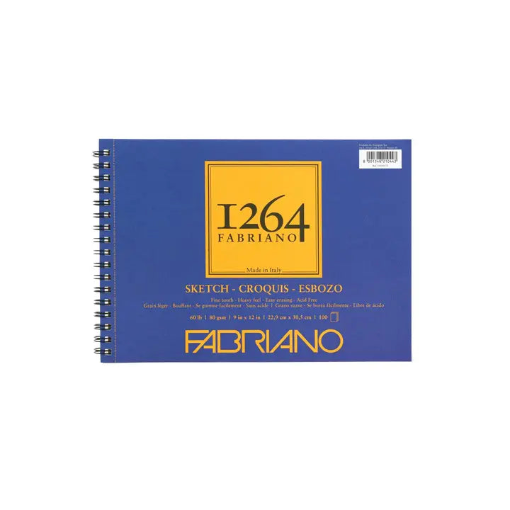 Fabriano Sketch, wirebound, 12 x 9