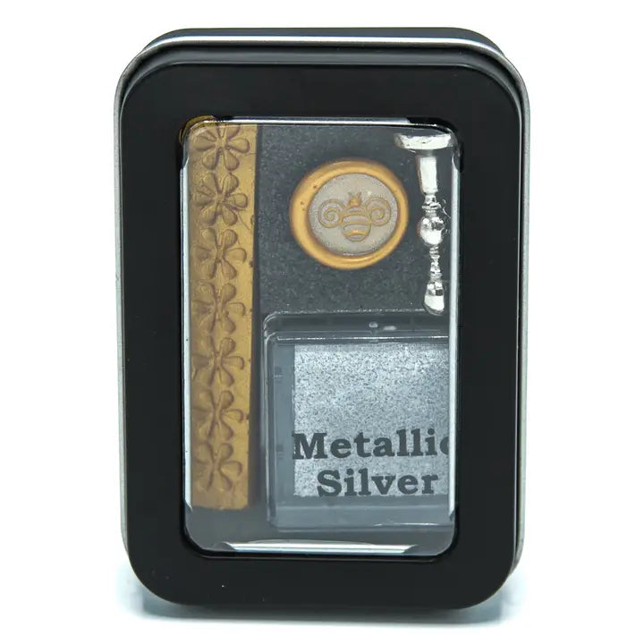 Gold Bee with Silver - Wax & Ink Sealing Kit