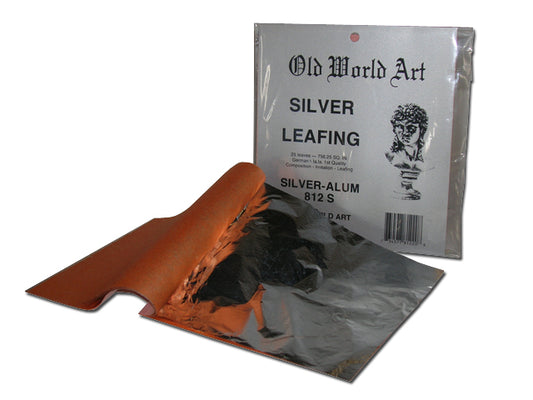 Silver Aluminum Leaf 25 Sheets 5-1/2 Inch