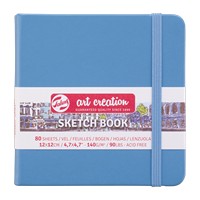 Blue Hardcover Sketchbook, 140gsm, 5x5