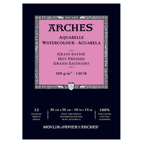 Arches Watercolor Pad; Hot Press (140)