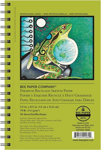 Premium Recycled Sketch Paper Pad 50Sh 5.5X8.5