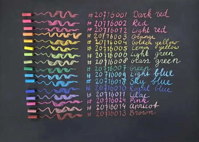 Blackboard Pastel Chalk, 16 colors