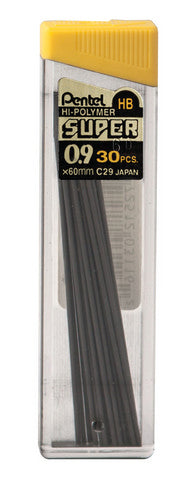 Super Hi-Polymer Lead 0.9Mm Hb 30 Piece Tub