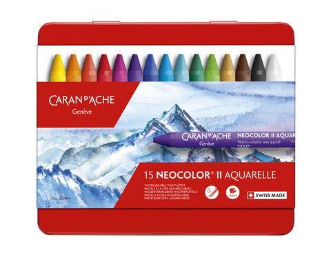 Neocolor II Pastel Aquarelle, 15 Color Box Set