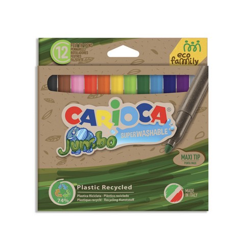 Eco Jumbo Superwashable Maxi Felt Tip Pens, 12Pc Set