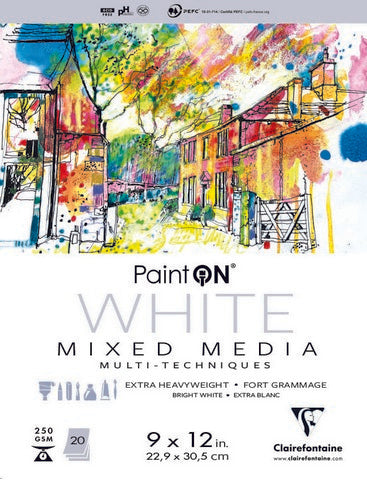 Paint On Mixed Media Pad, 9x12 - White