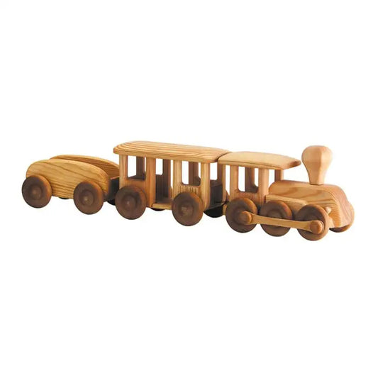 Wooden Toy Train w/ Wagons