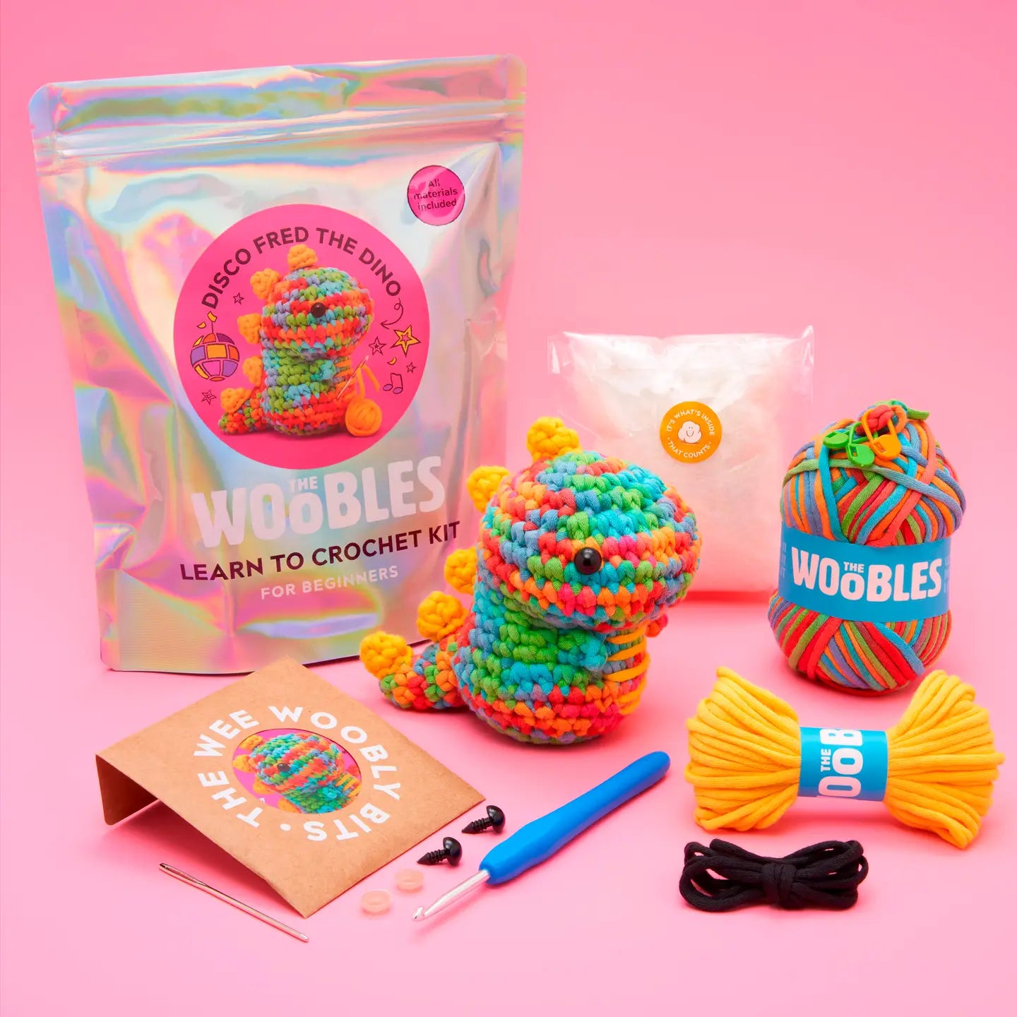 Disco Fred the Dino Crochet Kit
