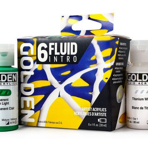 Golden Fluid Acrylic Intro set, 6 piece