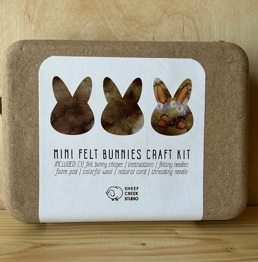 Felting Craft Kit - Brown Bunnies