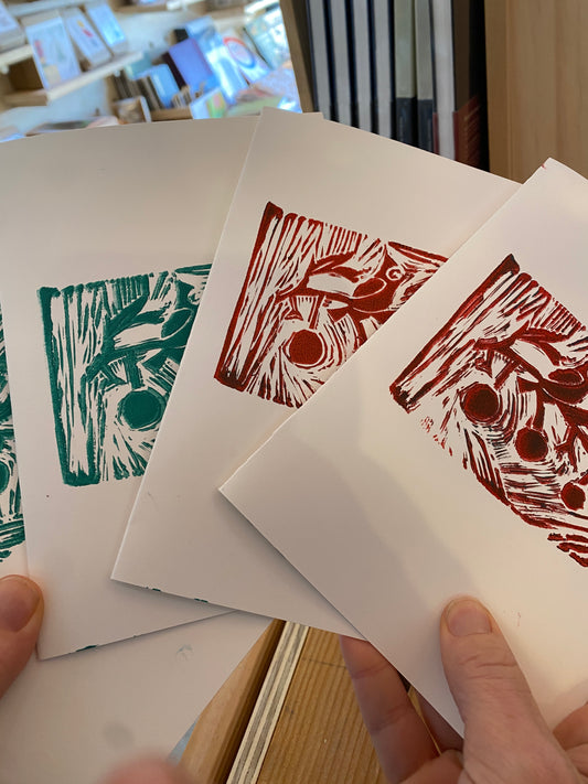 Block Printing Winter Cards; Sat, Nov 21 @ 10:00am