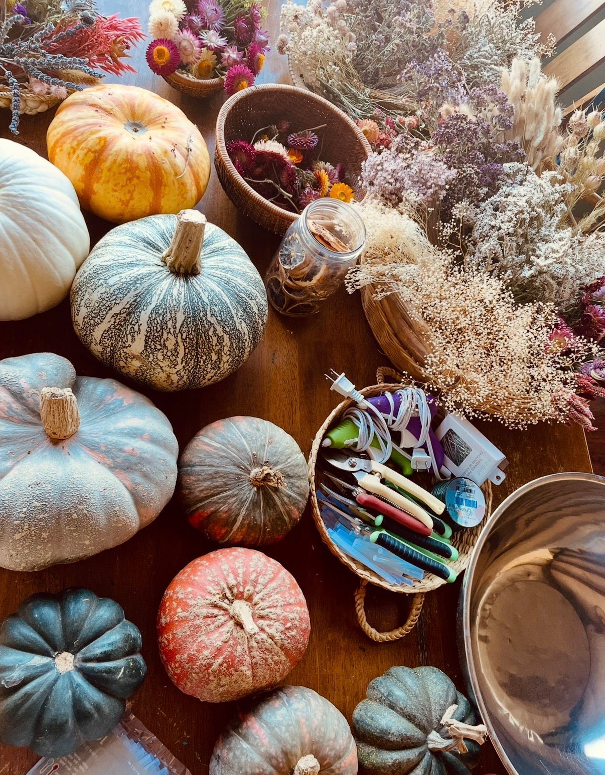 Dried Floral Pumpkin Arrangement; Thur, Oct 22 @ 5:30pm**