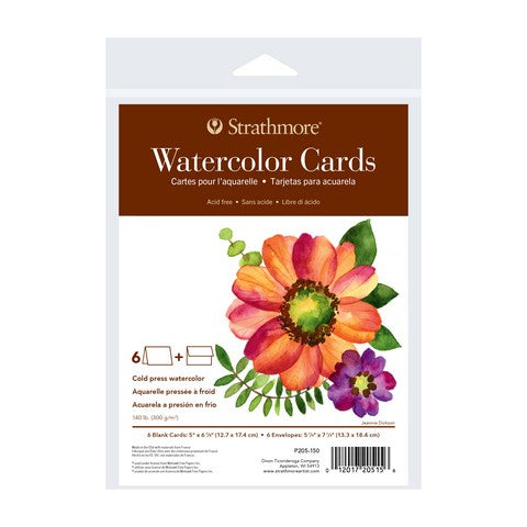 Creative Card Cp Watercolor Full 6Pk 5 X 6.875
