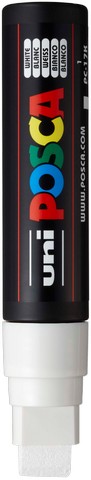 Posca Pc-17K Paint Marker Xbroad Rectang Chisel Tip White