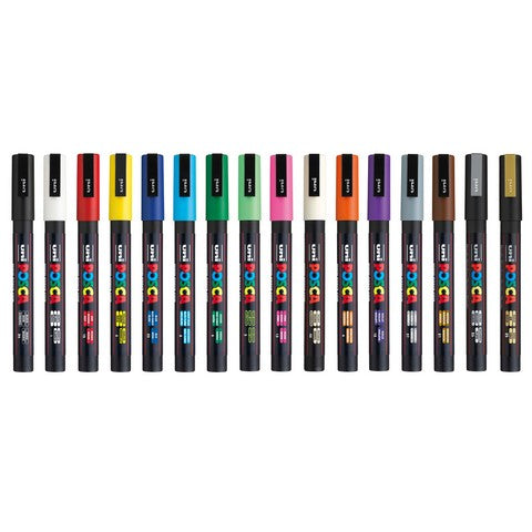 Posca Pc-3M Paint Marker Basic 16 Color Set