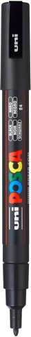 Posca Pc-3M Paint Marker Fine Bullet Tip Black