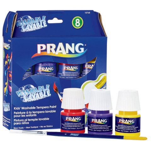 Prang Tempera Paint, 8 piece w/ brush