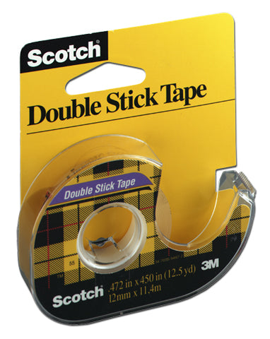 SCOTCH DOUBLE STICK TAPE 1/2 INCH X 450 INCHES
