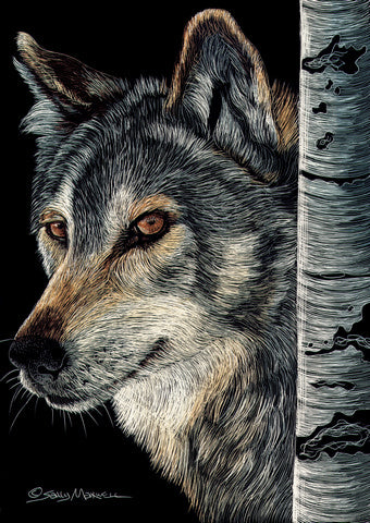 Scratchboard Kit -- Wolf