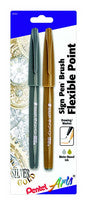 Gold & Silver Sign Pen Brush Tip