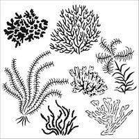 Coastal Flora Stencil
