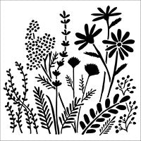 Summer Flowers Stencil
